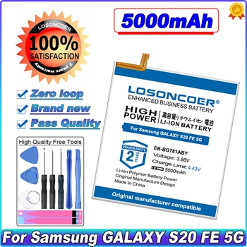 LOSONCOER 5000 мАч EB-BG781ABY Аккумулятор для мобильного телефона Samsung GALAXY S20 FE 5G SM-G780 SM-G781 A525 A526 A528 A52 A52S G780F