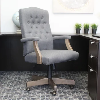 Шиферно-серое офисное кресло коммерческого класса с высокой спинкой