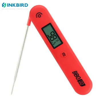 Inkbird Цифровой пищевой термометр BG-HH1C с мгновенным считыванием, Многофункциональный термометр для барбекю со складным зондом, Большой экран для приготовления пищи