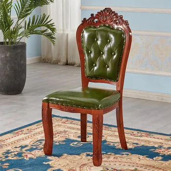 Кожаные красивые обеденные стулья, современные роскошные обеденные стулья в скандинавском стиле, деревянные стулья для спальни, мебель для кухни El Hogar