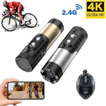 Экшн-камера 4K Водонепроницаемая Камера для Велосипедного Мотоциклетного Шлема С Защитой От Встряхивания Sport DV Беспроводной WiFi Видеомагнитофон Dash Cam Для автомобиля