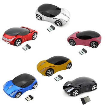 Беспроводная игровая мышь в форме автомобиля, перезаряжаемая USB-мышь 2.4G для ПК, ноутбуков, игровых плееров, подарков 