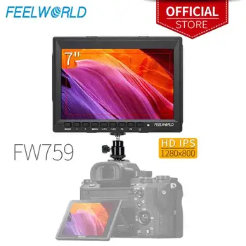 Feelworld FW759 7-Дюймовый IPS 1280х800 Полевой Зеркальный Видеомонитор с Максимальным Фокусом HD 7 