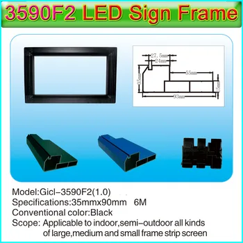 Алюминиевая рамка для одно- и двухцветных светодиодных вывесок Gicl-3590F2 P10 и полноцветных светодиодных вывесок P3-P10, подходит для всех видов небольших экранов