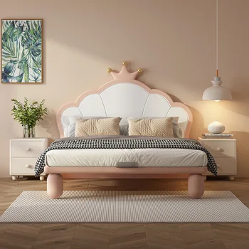 Детская мебель легкая экстравагантная в простом стиле кровать из цельного дерева кровать для мальчика медведь подвесная детская мультяшная кровать кровать для спальни кровать