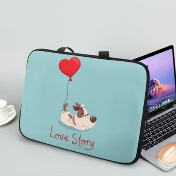 Модная сумка для ноутбука с милым принтом Собаки для HP Dell Asus Apple Huawei, Универсальная дорожная сумка для 10.12.13.15.17-дюймового компьютерного корпуса