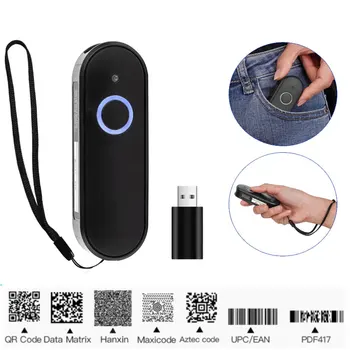 Holyhah Мини Bluetooth Сканер штрих-кода USB Проводной Bluetooth 2.4G Беспроводной 1D 2D QR PDF417 Штрих-код для iPad iPhone Android Планшета