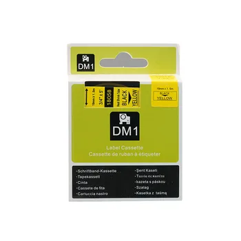 6PK Бесплатная доставка DYMO Rhino этикеточные ленты RS11Y 19 мм * 1,5 м термоусадочная лента черного цвета на желтом