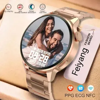 Для Xiaomi 2023 NFC Смарт-Часы Женские Bluetooth Call Спортивные GPS Трековые Часы Мужские с Пользовательским Циферблатом Сердечного Ритма ЭКГ PPG Smartwatch + Коробка