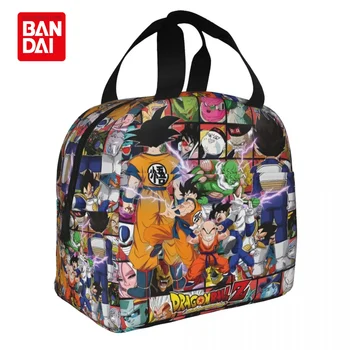 Bandai, Японская аниме-сумка для ланча Dragonball Z для школьников, Офисная сумка Goku 
Мешок Для Ланча Портативный Термоохладитель Ланч-Бокс Сумка-Подарок