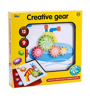 Детская креативная Мозаичная игрушка, вращающаяся шестерня, Грибной Гвоздь, Композитная картинка, 3D пазлы, геометрия, детское забавное искусство, обучение