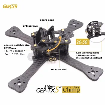 DIY FPV мини-дрон GEPRC GEP-TX chimp квадрокоптер 3k с рамой из углеродного волокна 180/210/230 мм, 4 мм основная нижняя пластина лучше, чем QAV-X QAVR