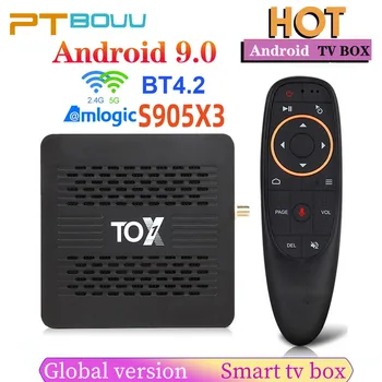 TOX1 Android Tv Box Smart Tv box 4 ГБ 32 ГБ Amlogic S905X3 Wifi 1000 М 4 К Медиаплеер Поддержка Dolby Atmos Аудио телеприставка