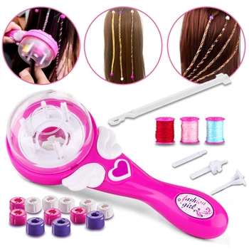 Игрушки для макияжа для девочек, автоматические наборы для плетения волос, инструмент, Электрическая детская машина для плетения причесок своими руками