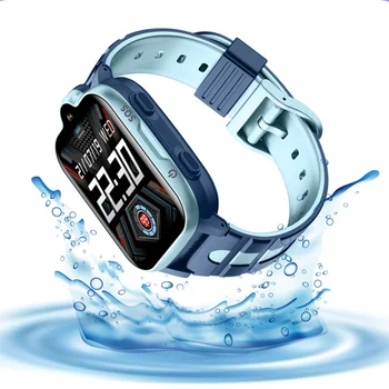Детские Умные Часы 4G HD Видеозвонок SOS GPS IP67 Водонепроницаемый Фитнес-браслет с Сенсорным Экраном, Смарт-Часы для Мальчиков и Девочек, Подарок