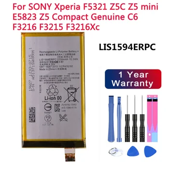 LIS1594ERPC Аккумулятор Для телефона SONY Xperia F5321 Z5C Z5 mini E5823 Z5 Compact Подлинный C6 F3216 F3215 F3216Xc 2700 мАч Bateria