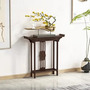Новый стол для крыльца в китайском стиле, супер узкий чехол для крыльца, чтобы стол опирался на стену, длинный ковчег, современный и сокращенный