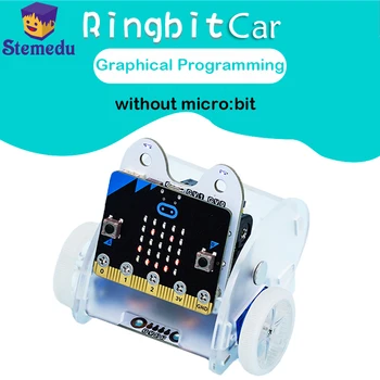 Ring: bit car v2 для micro: бит (без микро: бита) Обучающий роботизированный автомобиль с графическим программированием для детей Stem Mini Robot Kit