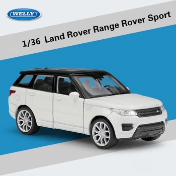 WELLY Литой Под давлением Автомобиль в Масштабе 1:36 Land Rover Range Rover Sport SUV Откидная Модель Автомобиля Из Металлического Сплава Игрушечный Автомобиль Для Коллекции подарков Для Мальчиков