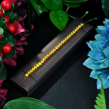 Модные ювелирные изделия, Роскошные Брендовые браслеты с подвесками из циркония золотого цвета AAA для женщин, подарки, B-02