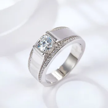 Модное классическое мужское кольцо из муассанита и стерлингового серебра на каждый день, винтажные ювелирные украшения, Уникальная новейшая роскошь для мужчин, свадьба