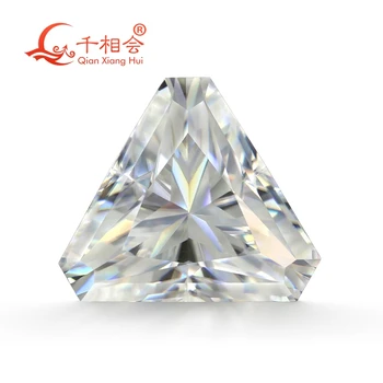 DF GH белого цвета, треугольная форма, ограненный угол, муассанит, россыпной драгоценный камень для изготовления ювелирных изделий