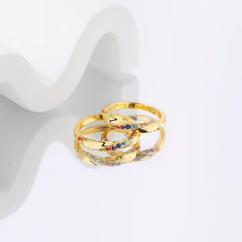 Цветные кольца с цирконом из Стерлингового серебра 925 пробы, европейские и американские ювелирные изделия для женщин, Тренд 2022, роскошные золотые украшения