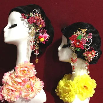 15 дизайнов, традиционные китайские свадебные аксессуары для волос Невесты, нашивки с вышивкой, Заколки для волос Merry Bird Xiuhefu