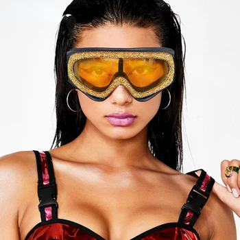 Женские солнцезащитные очки Защита от солнца УФ-защита Модные Ветрозащитные очки для катания на лыжах, велоспорта, уличных снимков, солнцезащитных очков