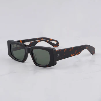 2023 Новое поступление JMM Сверхзвуковые Темные солнцезащитные очки в черепаховом стиле для мужчин, Квадратные ацетатные солнечные очки ручной работы 8,0 мм для женщин