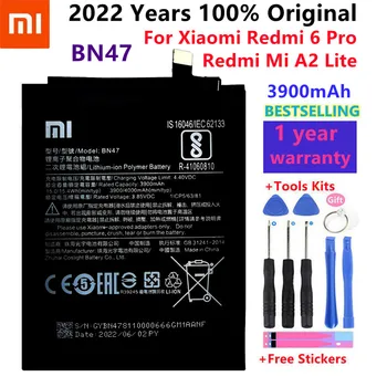 100% Новый Оригинальный Настоящий Аккумулятор 4000 мАч BN47 С Клеевой наклейкой Для Xiaomi Redmi 6 Pro 6Pro/Для Xiaomi Mi A2 Lite Battery + Инструменты