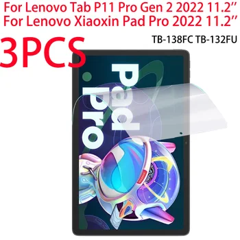 3 Упаковки ПЭТ-мягкой пленки Для Lenovo Tab P11 Pro Gen 2 11,2-дюймовая Защитная пленка Для экрана Xiaoxin Pad Pro 2022 11,2 TB-138FC TB-132FU