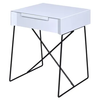 Металлический стол Gualacao с верхним торцом, белый, 18 