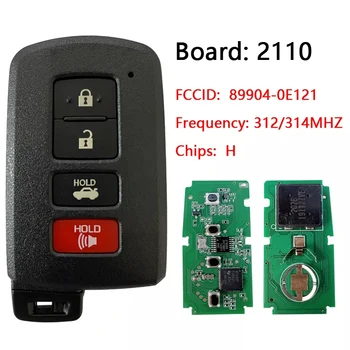 CN007146 Послепродажный 4-кнопочный смарт-ключ для 2014-2019 Toyota Highlander с 312 МГц PN 89904-0E121 HYQ14FBA (плата AG)