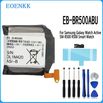 100% Оригинальная сменная батарея EB-BR500ABU для Samsung Galaxy Watch Active SM-R500, подлинная батарея 236 мАч