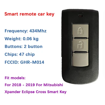 CN011018 Вторичный Рынок 2-Кнопочный Смарт-ключ Для 2018-2019 Mitsubishi Xpander Eclipse Cross с чипом GHR-M014 434 МГц 47