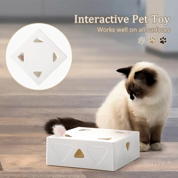 Умная Волшебная коробка, Электрическая игрушка для Кошек, Автоматическая Забавная игра с пером, Интерактивная игра 