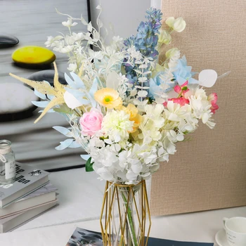Искусственные цветы, гортензия, большой бутон цветка, домашний свадебный декор, Осенний шелковый пластиковый цветок, высококачественное украшение для вечеринки