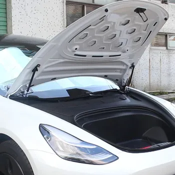 1 Комплект Передних Стоек Подъема Багажника Для Tesla Model 3, Черные Передние Ворота, Опора Багажника, Газовая Пружина, Гидравлический Шток, Автомобильные Аксессуары
