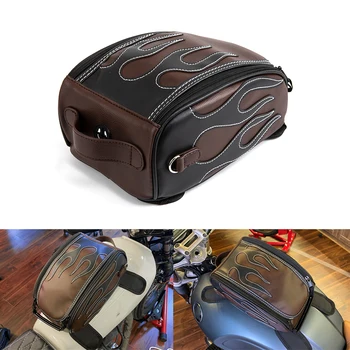 Водонепроницаемая универсальная мотоциклетная сумка, магнитная мотоциклетная сумка через плечо, многофункциональная передняя сумка для мотоцикла в стиле Ретро, сумка для мото-сиденья