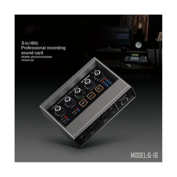 Звуковая карта для записи микрофона TEYUN Q16, звуковая карта USB, Аудиомикшерный микрофон, Запись в прямом эфире K Song