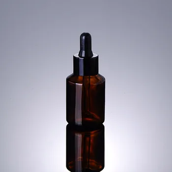 30 мл коричневая стеклянная бутылка-капельница с черной лампочкой для эфирного масла/сыворотки/эссенции для глаз/жидкости/воды бутылка-капельница косметическая упаковка