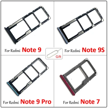 100% Оригинал Для Xiaomi Redmi Note 7/Note 9 Pro 9S Nano Держатель SIM-карты Лоток слот для чипов Держатель выдвижного ящика Гнездо адаптера с Булавкой