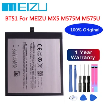 Новый 3150 мАч BT51 Meizu Высококачественный 100% Оригинальный Аккумулятор Для Meizu MX5 M575M M575U Аккумуляторы для мобильных телефонов Bateria + Инструменты