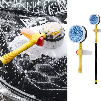 Автоматическая Электрическая щетка для мытья автомобиля, Профессиональная Вращающаяся щетка для распыления пены, Портативные Инструменты для автоочистки, Регулируемый объем воды