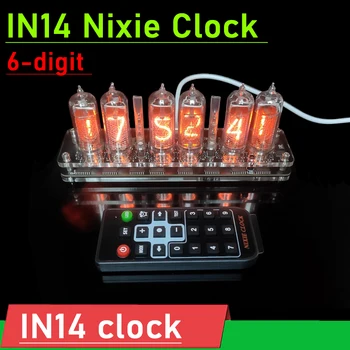 6-значные ламповые часы Nixie с цифровым дисплеем IN14, модуль часов с лампой накаливания IN14 с USB-КАБЕЛЕМ ПИТАНИЯ TYPE-C
