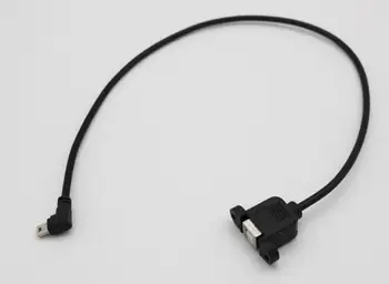 10 шт. Мини-5-контактный разъем под прямым углом к USB 2.0 B Женский Удлинитель для крепления на панели 50 см