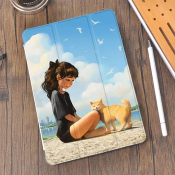 Чехол Pretty Girl Pro 10,5 11 12,9 2021 для iPad Air 5 Mini 6 9-го поколения 10,2 8-го 7-го Air 1 2 3 6-го 5-го с Держателем для карандашей