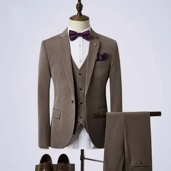 Сшитое на заказ Свадебное платье Жениха, Блейзер, брюки, деловые классические брюки высокого класса ZHA05-41999