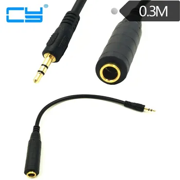 Удлинительный кабель для стереофонического микрофона Hi-Fi с разъемом 6,35 мм от женщины до 3,5 мм от мужчины